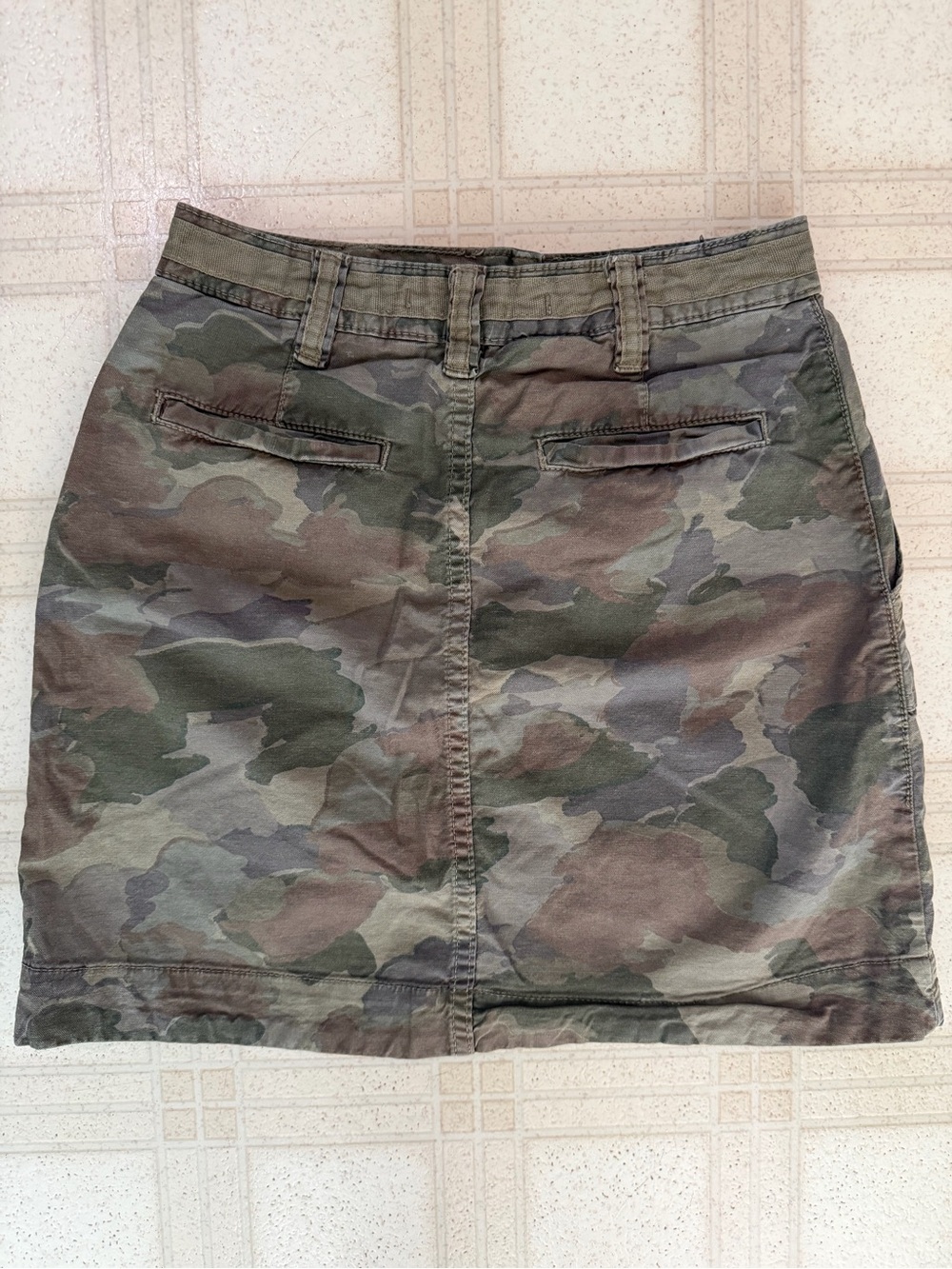 Anthropologie Camo Button-Front Mini Skirt 6 S Small - Picture 3 of 5